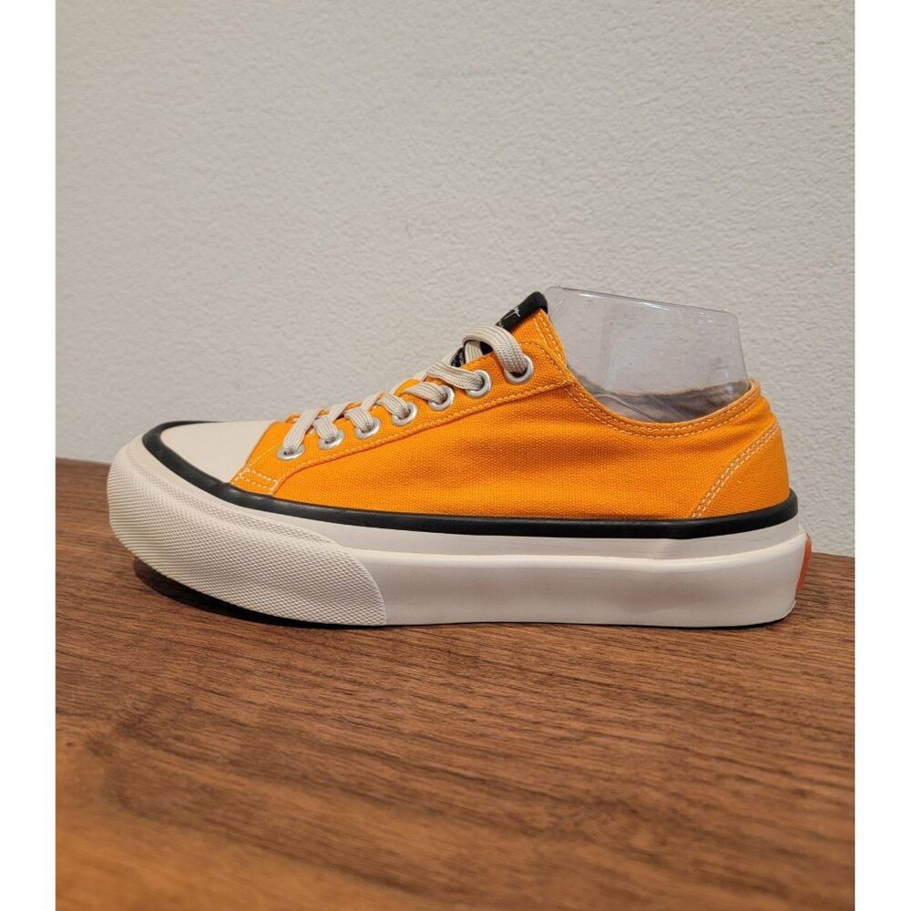 Second / Layer x Article No Sneakers AN1007 Low Top Shoes Orange Mens US 6